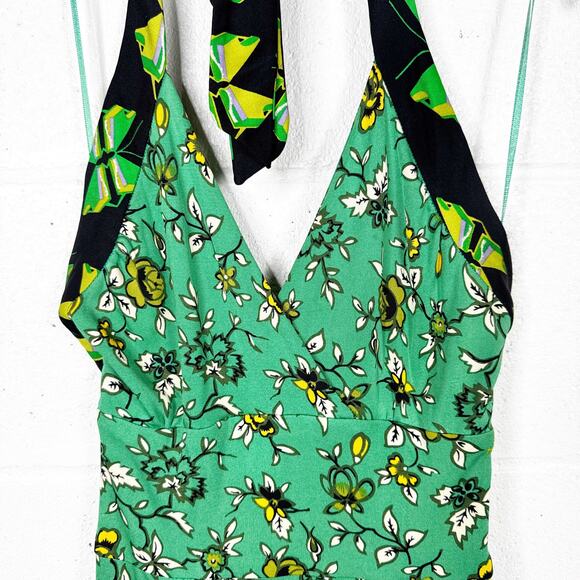 Vintage Y2K Issa London Silk Jersey Knit Halter Dress - Picture 9 of 10